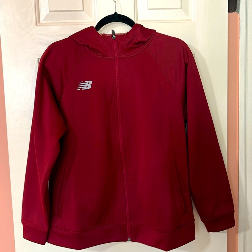 New balance hooded jacket: light to medium weight: size large